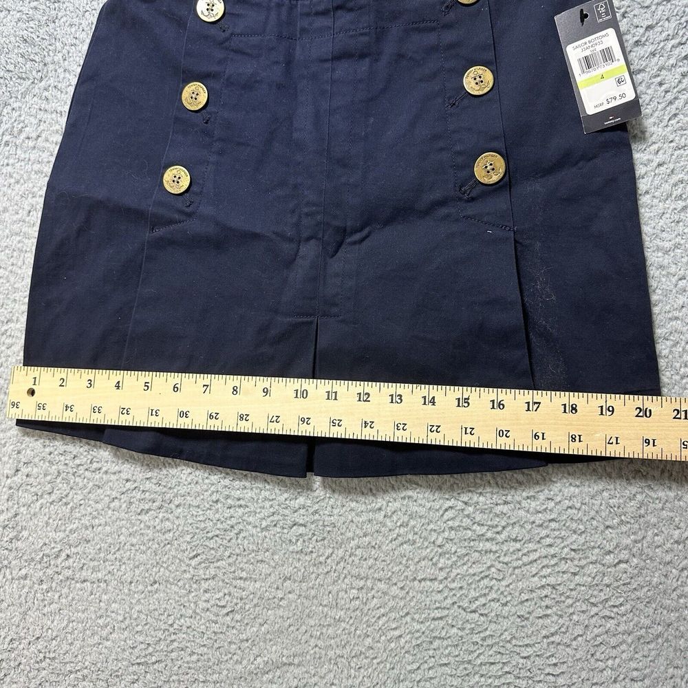 Tommy Hilfiger Women's Button-front Sailor Chino Skirt Sky Captain Old Money S 4 - Picture 4 of 10